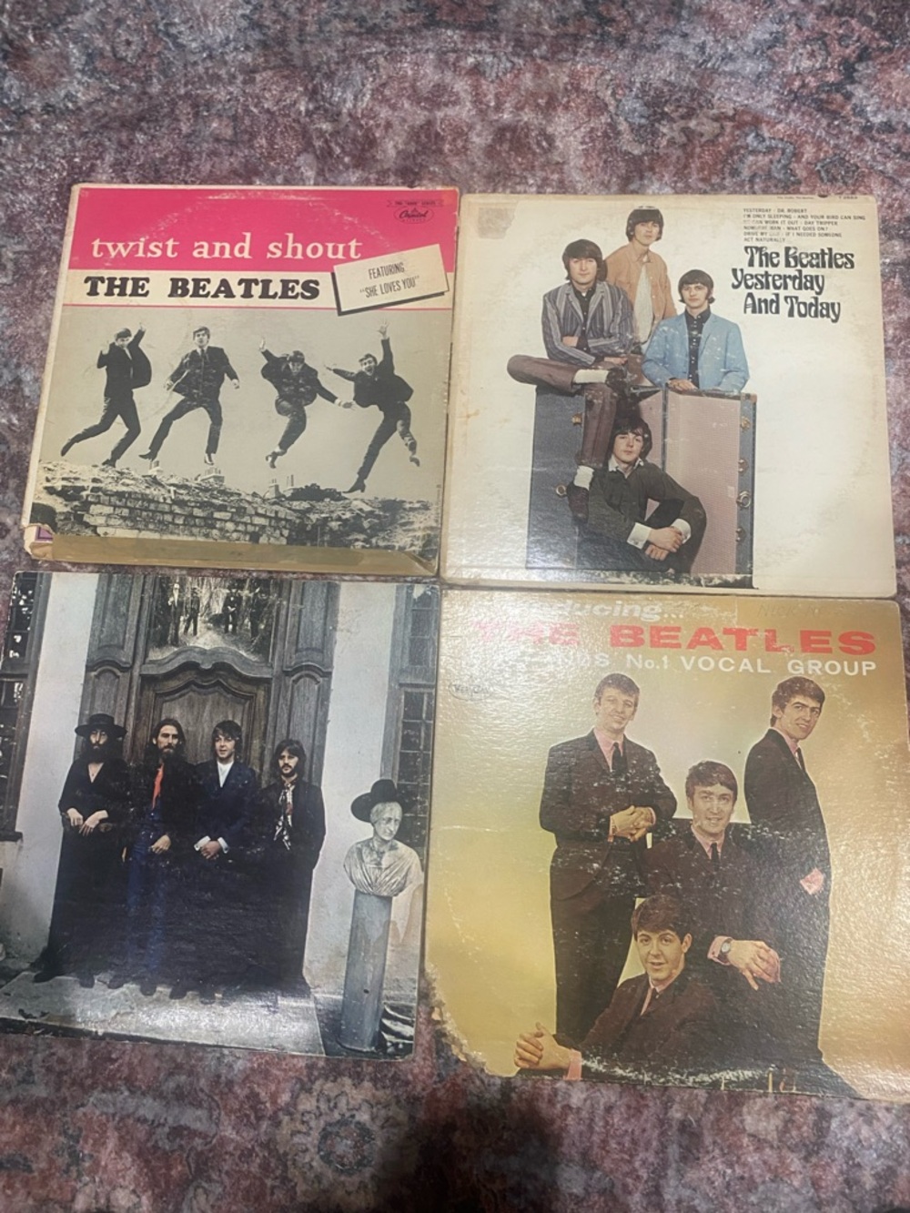 The Beatles Vintage Vinyl Album Lot - Four early albums